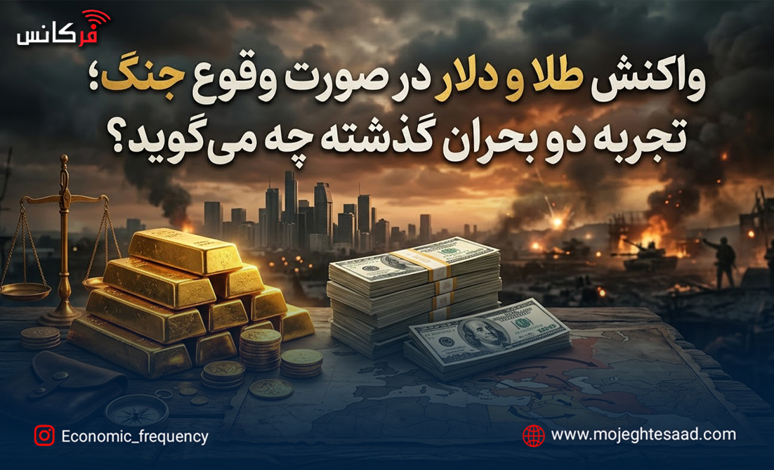 قیمت طلا و دلار در زمان جنگ